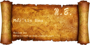 Mátis Bea névjegykártya